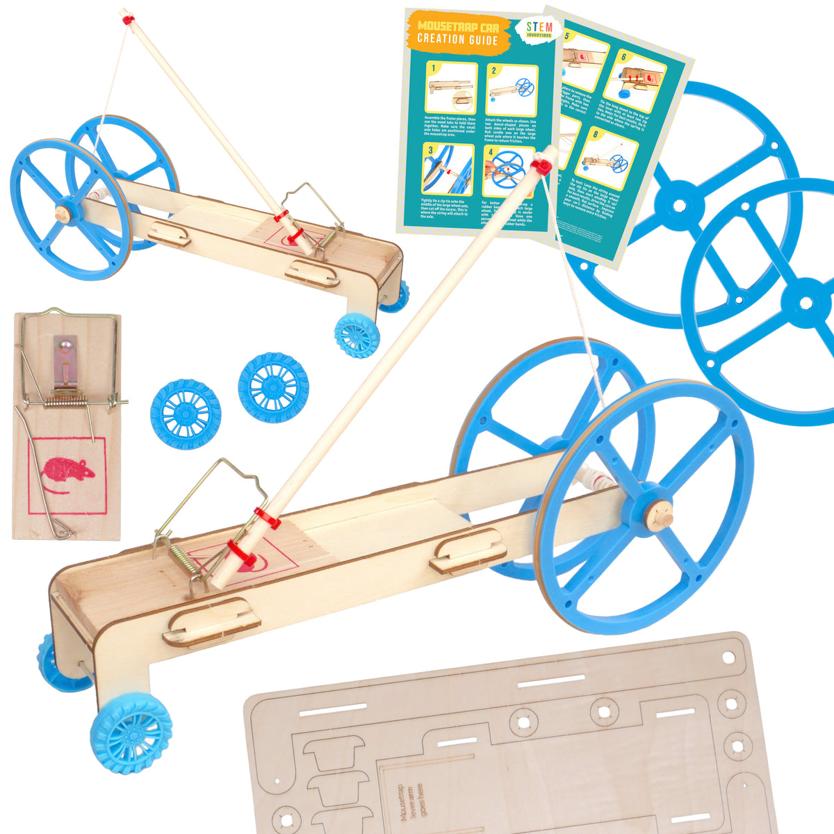Mousetrap Car Kit (2-Pack) – Hands-On Physics & Engineering STEM Kits ...