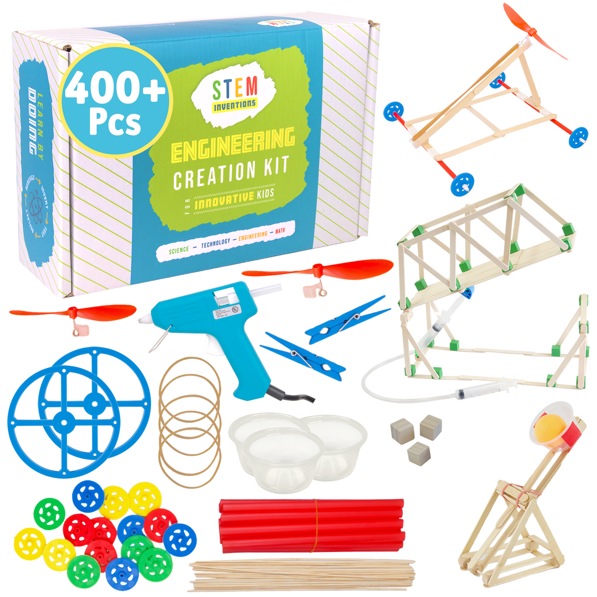 STEM Craft Kit - 25 Engineering Project Ideas - Invention Kit with Over ...