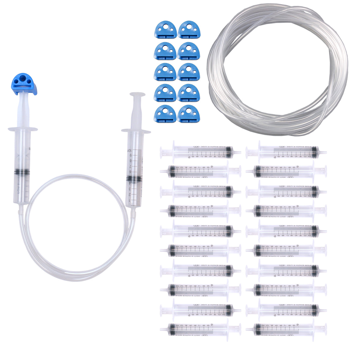 STEM Inventions Hydraulic and Pneumatic Kit: 20 Plastic Syringes, 15 Ft ...